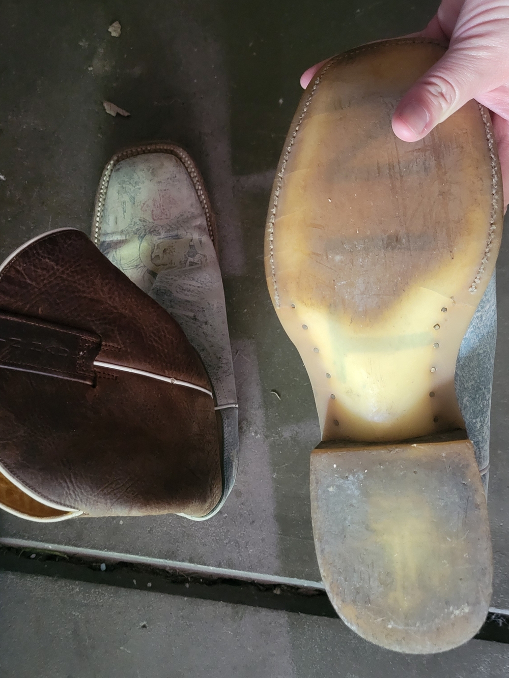 Tin Haul Brown Leather Cowboy Boots